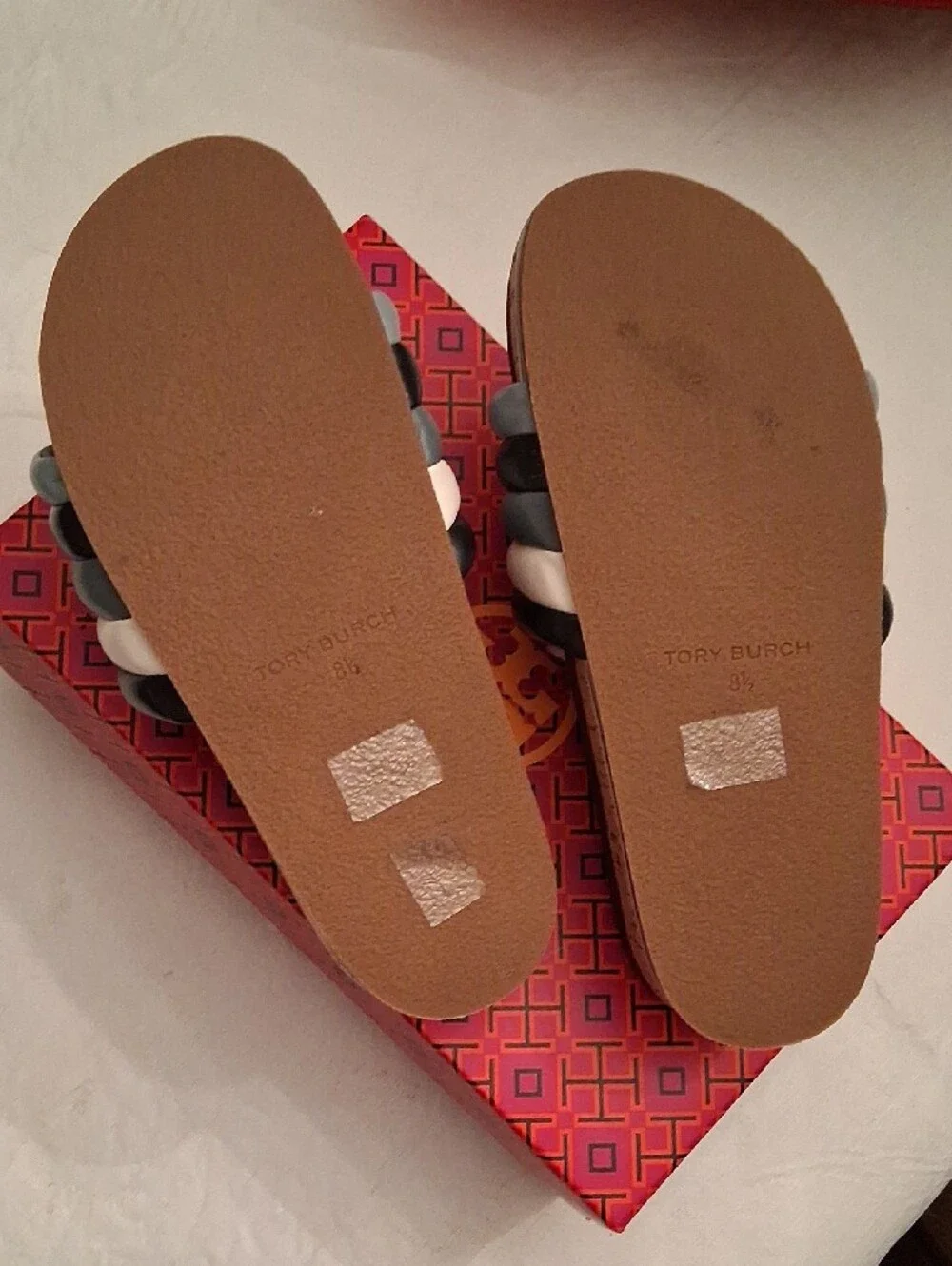 Tory Burch Quilted Flatform Nappa  Leathet Sandels